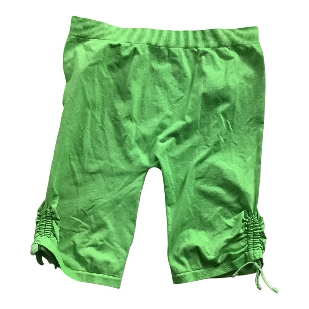 Girls Lot Of 3‎ Size 7/8 Green Stripe Tank Top T-Shirt & Capri Leggings
